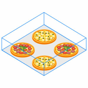 4 pizzas